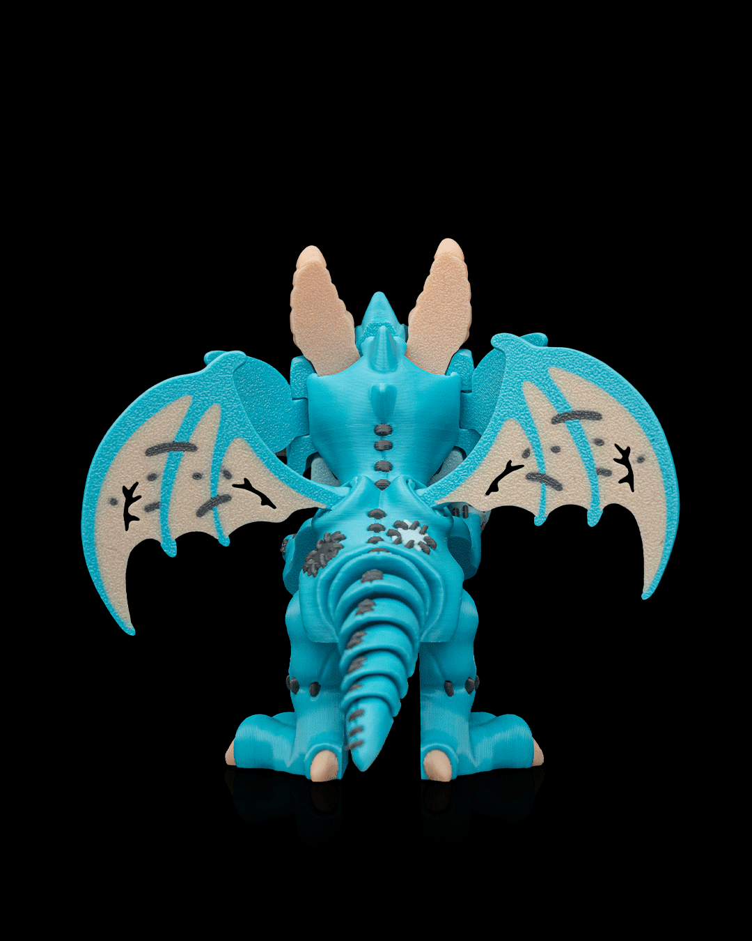 The Reassembled Dragon – Dracoween Collection | 3D Printed Frankenstein Dragon Figurine | Gothic Halloween Fantasy Collectible