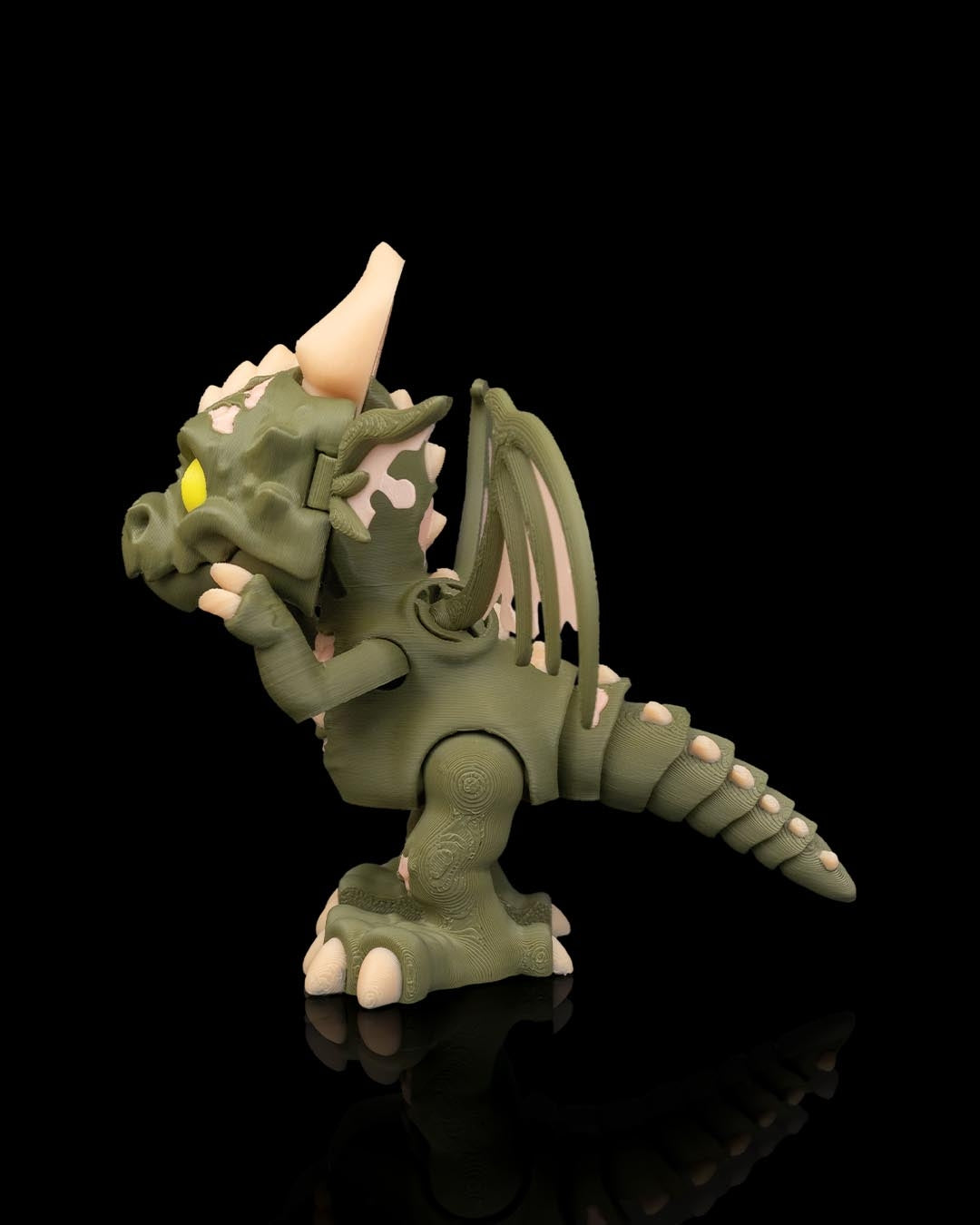 The Restless – Zombie Dragon Figurine | Dracoween Halloween Dragon Collectible | 3D Printed Undead Dragon Statue