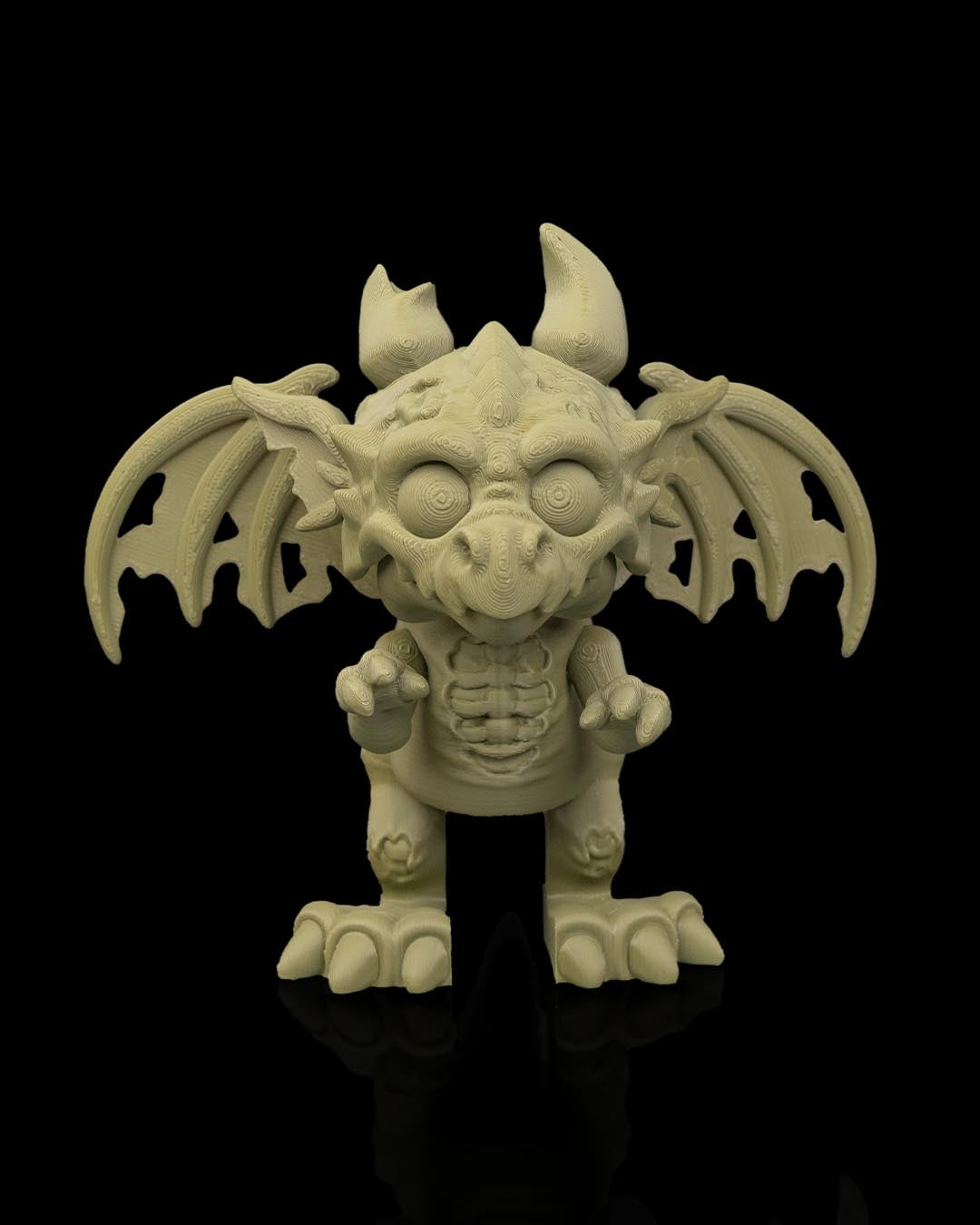 The Restless – Zombie Dragon Figurine | Dracoween Halloween Dragon Collectible | 3D Printed Undead Dragon Statue