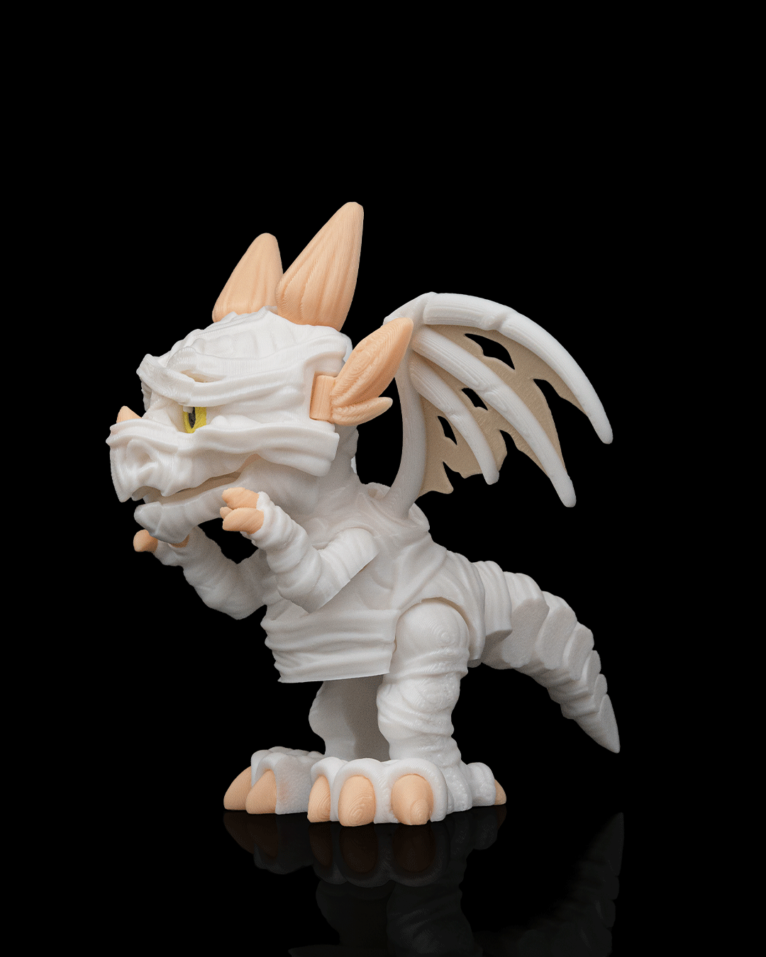 The Wrapped – Halloween Mummy Dragon Figurine | Dracoween Collection Spooky Cute 3D Printed Collectible