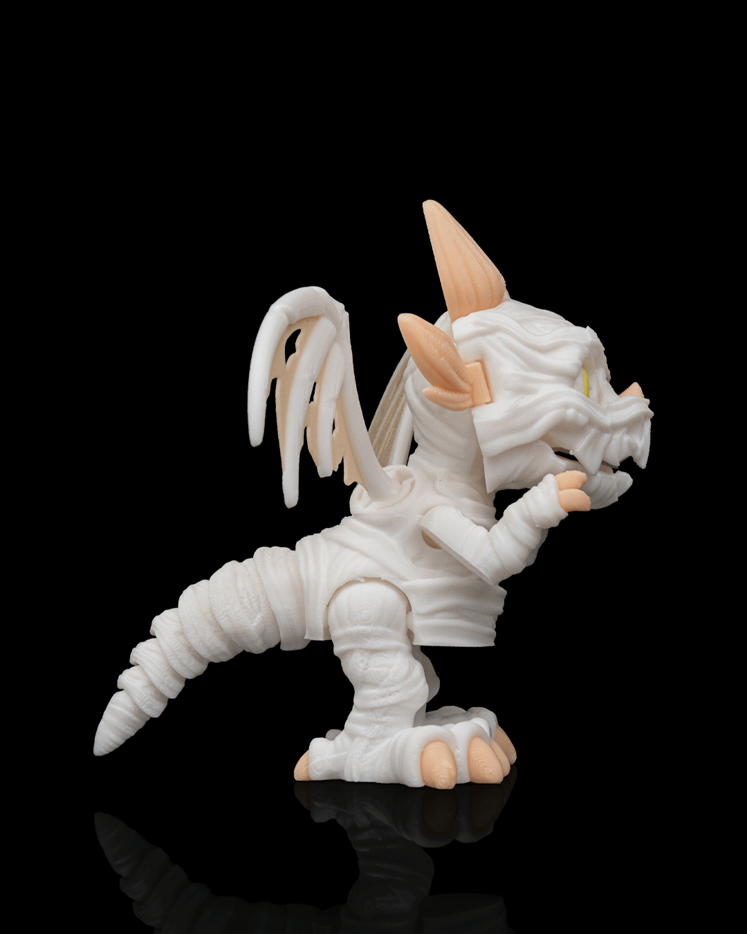 The Wrapped – Halloween Mummy Dragon Figurine | Dracoween Collection Spooky Cute 3D Printed Collectible