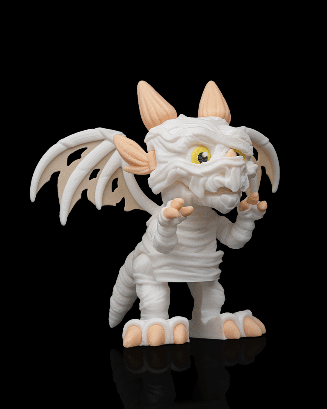 The Wrapped – Halloween Mummy Dragon Figurine | Dracoween Collection Spooky Cute 3D Printed Collectible