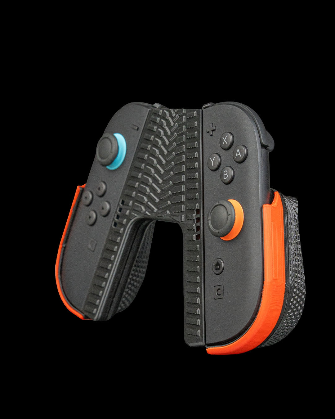 Twin Turbo Dual Controller Grip – Racing Style Nintendo Switch Accessory | Tire Tread Design for Extra Grip