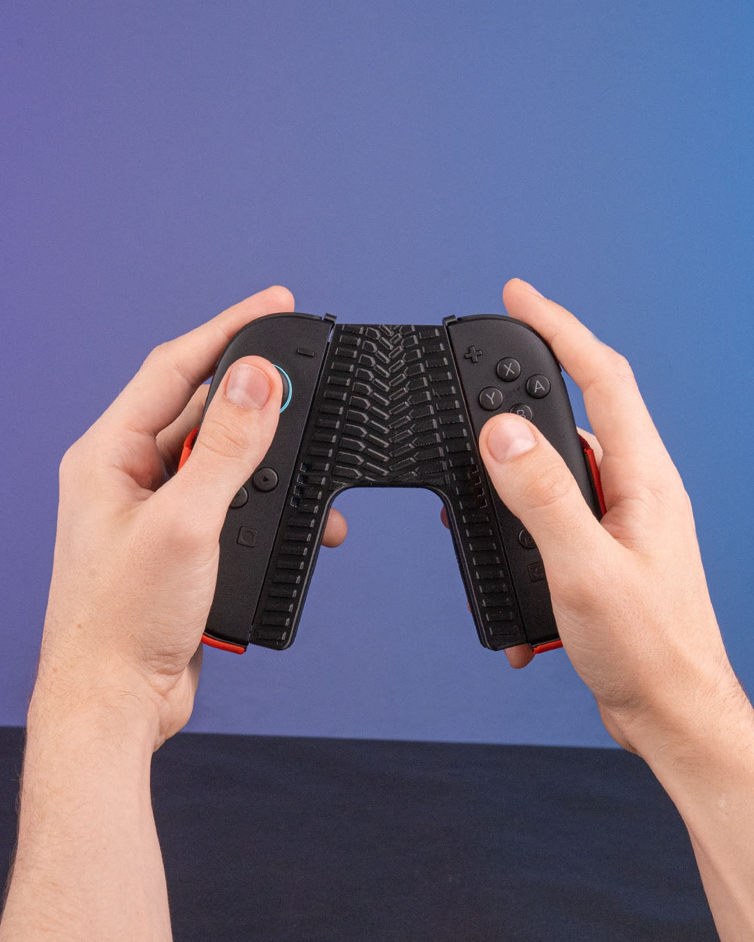Twin Turbo Dual Controller Grip – Racing Style Nintendo Switch Accessory | Tire Tread Design for Extra Grip