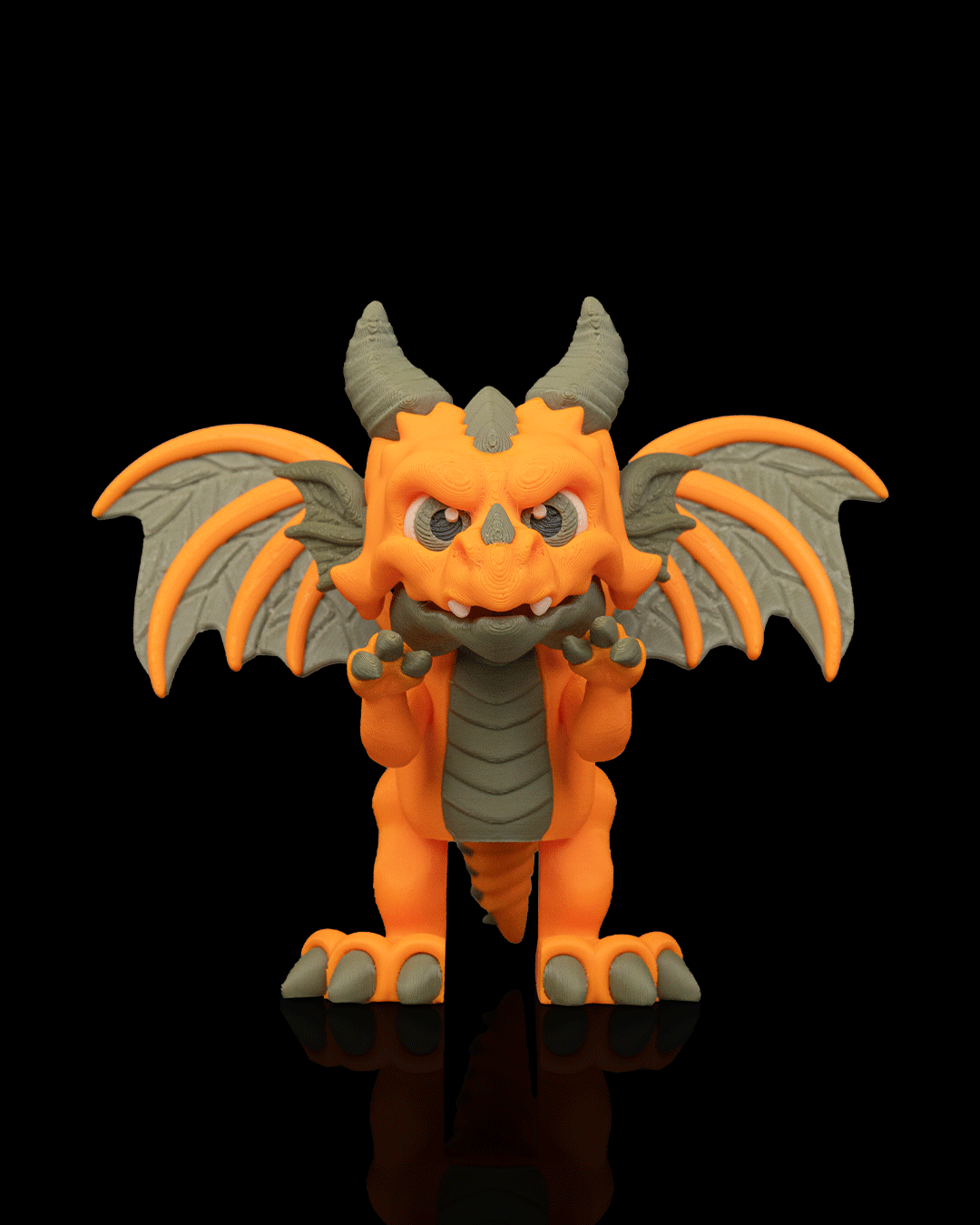 Warden of the Patch – Halloween Pumpkin Dragon Figurine | 3D Printed Dracoween Collectible