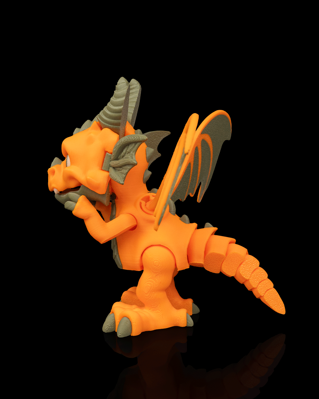 Warden of the Patch – Halloween Pumpkin Dragon Figurine | 3D Printed Dracoween Collectible