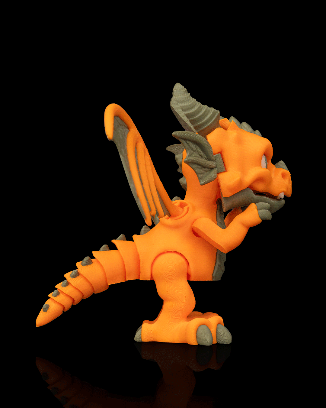 Warden of the Patch – Halloween Pumpkin Dragon Figurine | 3D Printed Dracoween Collectible