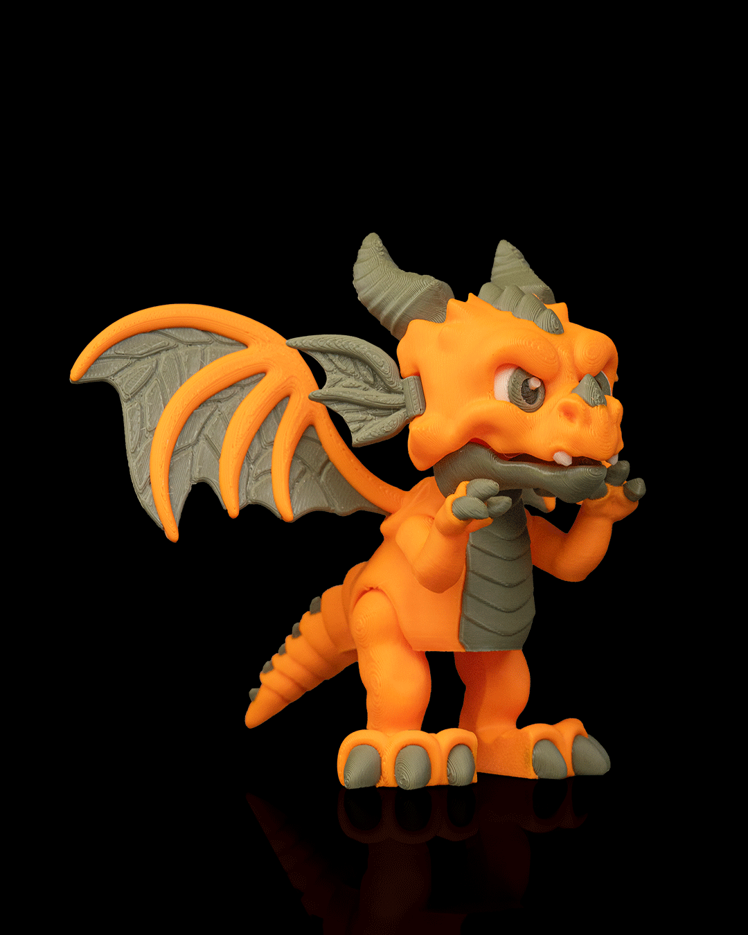 Warden of the Patch – Halloween Pumpkin Dragon Figurine | 3D Printed Dracoween Collectible
