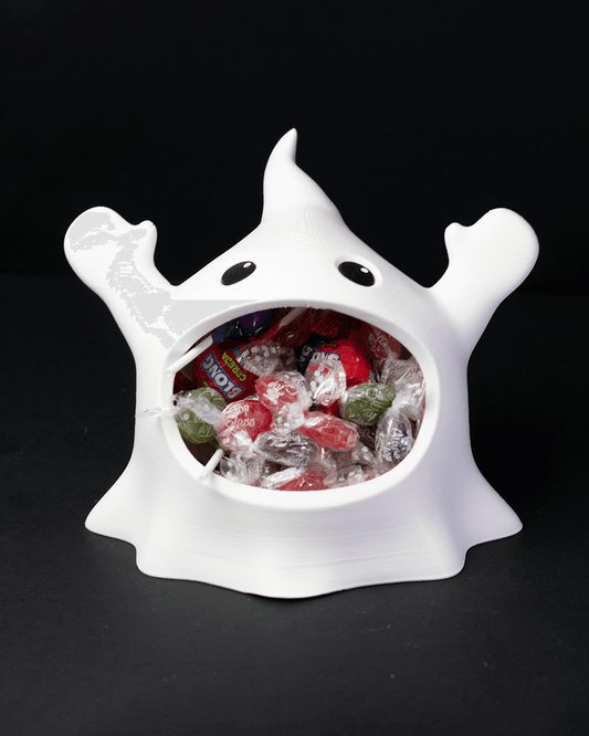 Ghost Candy Bowl 6" Halloween Treat Holder