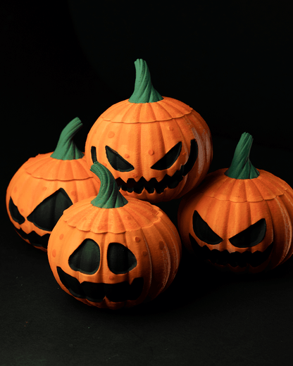 Set of 4 JackOLantern Pumpkins