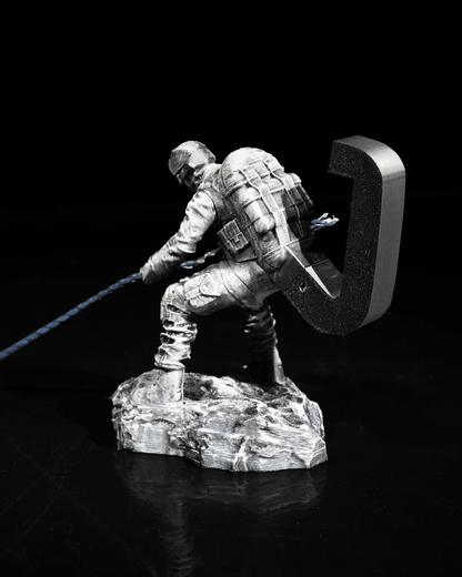 Abseiling Soldier Gaming Controller & Headset Holder