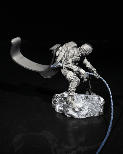 Abseiling Soldier Gaming Controller & Headset Holder