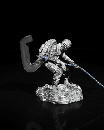 Abseiling Soldier Gaming Controller & Headset Holder