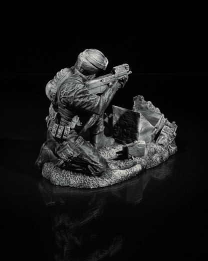 Barricade Soldier Gaming Controller Holder Stand