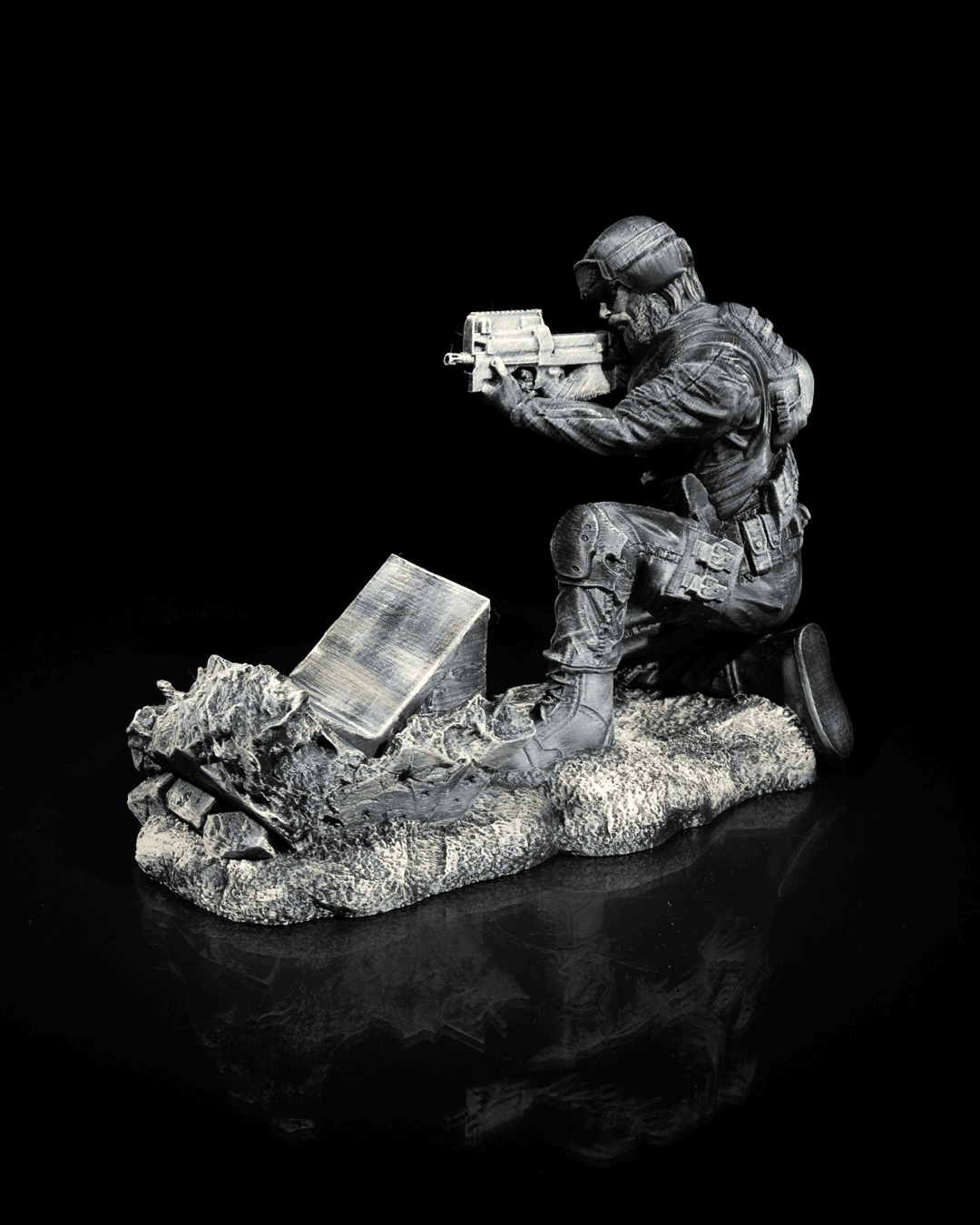Barricade Soldier Gaming Controller Holder Stand