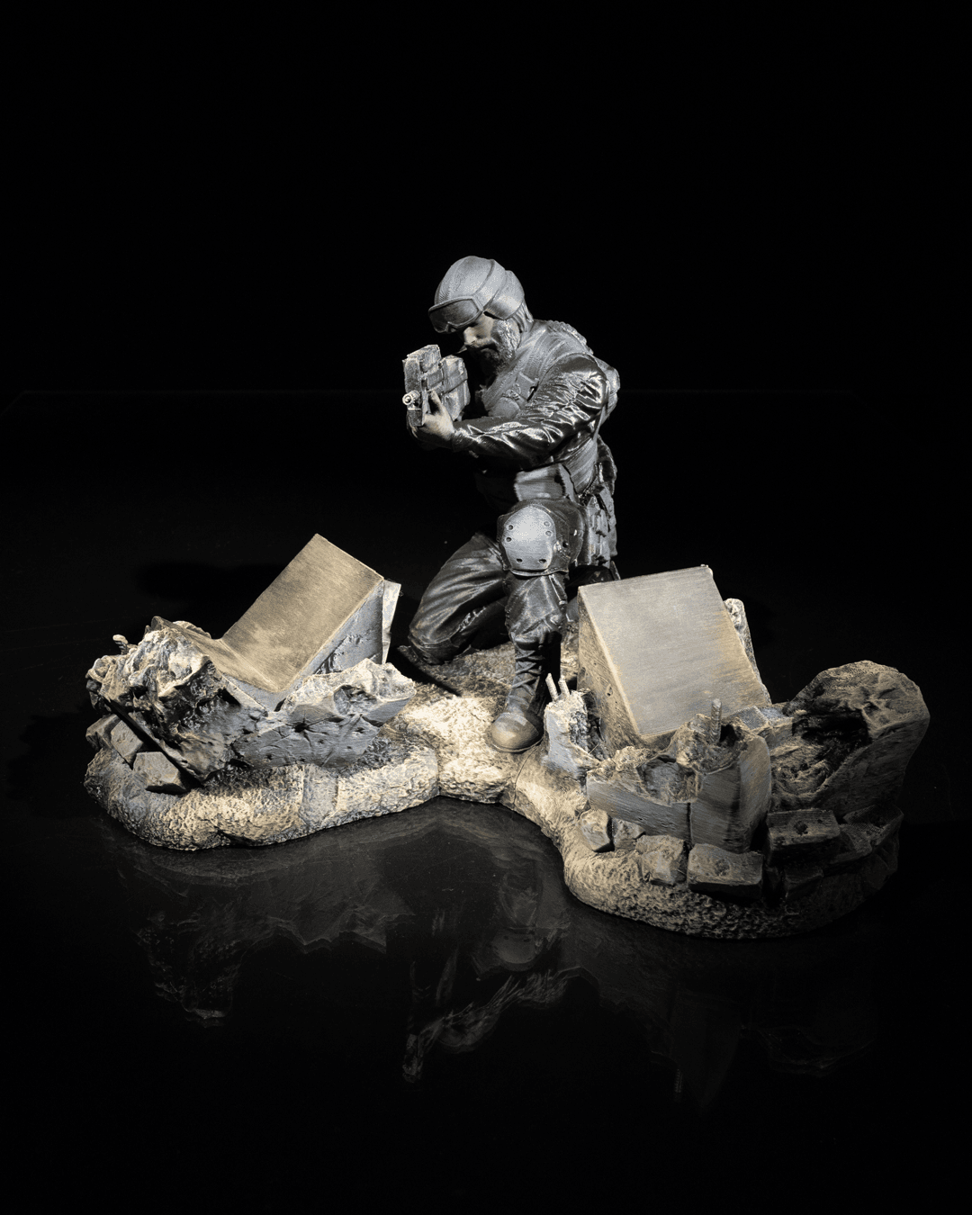 Barricade Soldier Gaming Controller Holder Stand