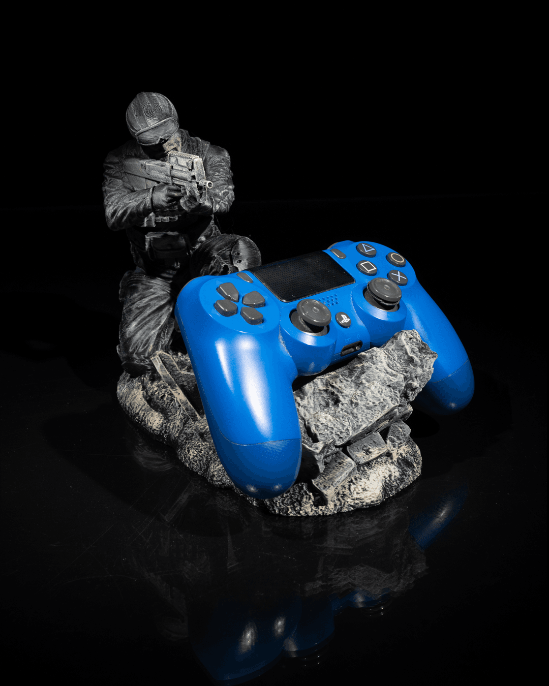 Barricade Soldier Gaming Controller Holder Stand