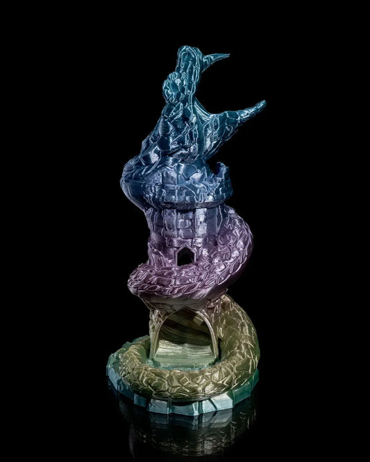 Basilisk Dice Tower – Roll with Deadly Precision - Fusion Layer 3D