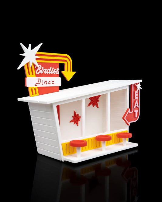 Birdie Diner – Retro-Style Bird Feeder for Backyard Guests - Fusion Layer 3D