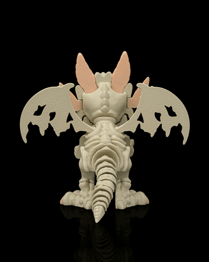 Bone Wing Dragon Figurine – Dracoween Halloween Dragon Statue | Gothic Skeleton Dragon Collectible | Spooky Fantasy Home Décor