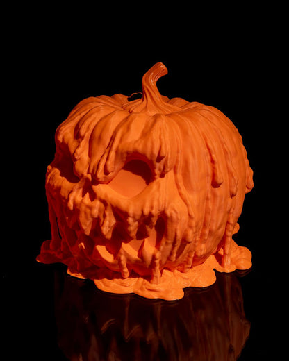 Carved Pumpkin Halloween Light – Creepy Jack-o’-Lantern Lamp | 3D Printed Spooky Pumpkin Décor with Glowing Projection