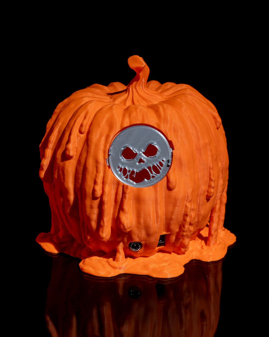 Carved Pumpkin Halloween Light – Creepy Jack-o’-Lantern Lamp | 3D Printed Spooky Pumpkin Décor with Glowing Projection