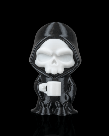 Coffin Break Reaper Figurine – Cute Grim Reaper Halloween Collectible | 3D Printed Spooky Desk Toy | Killer Holidays Collection
