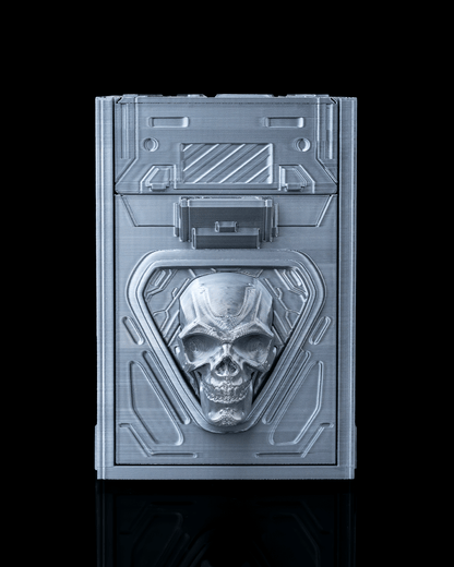 Core Decay Sci-Fi Skull Card Deck Box for Trading Card Games