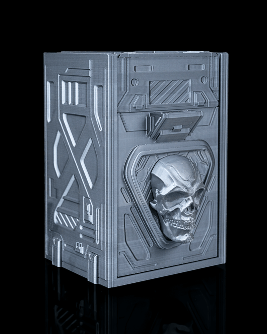 Core Decay Sci-Fi Skull Card Deck Box for Trading Card Games