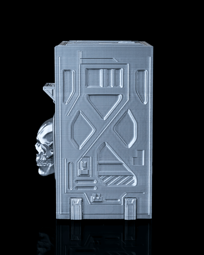 Core Decay Sci-Fi Skull Card Deck Box for Trading Card Games