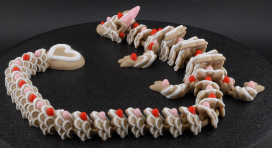 Cookie Heart Articulated Dragon - Fusion Layer 3D