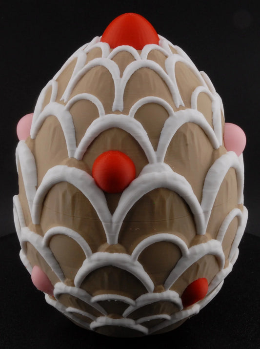 Gingerbread Dragon Egg – Iced Cookie - Fusion Layer 3D