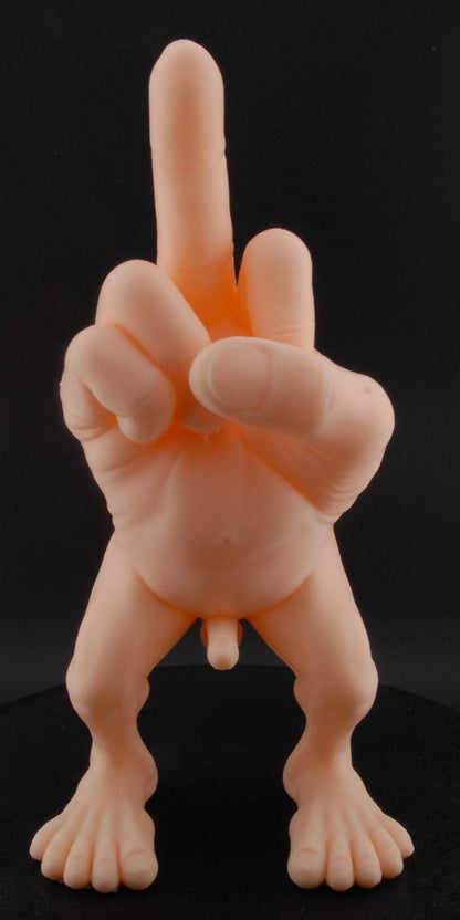 Go Fck Yourself Figurine – Naughty Middle Finger Statue | Funny Adult Gag Gift | Risqué Desk Buddy