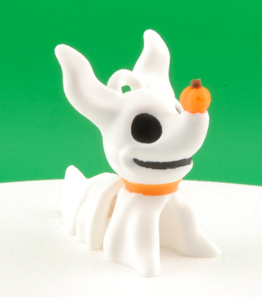 Zero the Ghost Dog – Nightmare Before Christmas Figure | Articulated 3D Printed Collectible | Zero Keychain or Halloween Figurine