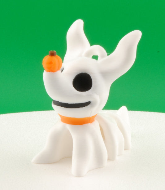 Zero the Ghost Dog – Nightmare Before Christmas Figure | Articulated 3D Printed Collectible | Zero Keychain or Halloween Figurine