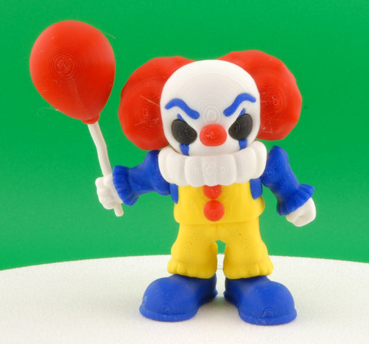 Pennywise Figure – IT 1990 Original Articulated Horror Collectible | 3D Printed Creepy Clown Toy | Classic Pennywise Keychain