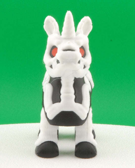 Skeleton Unicorn – Articulated Halloween Figure | 3D Printed Fantasy Horror Collectible | Creepy Unicorn Keychain or Figurine