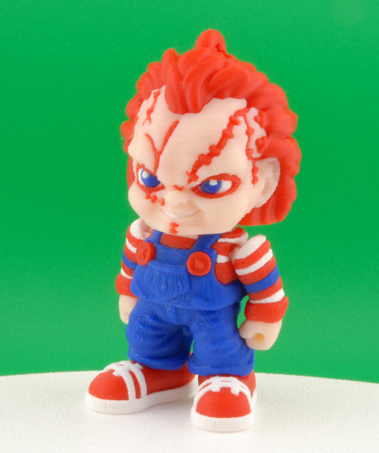 Chucky Figure – Child’s Play Articulated Horror Collectible | 3D Printed Killer Doll Toy | Chucky Keychain or Slasher Figurine