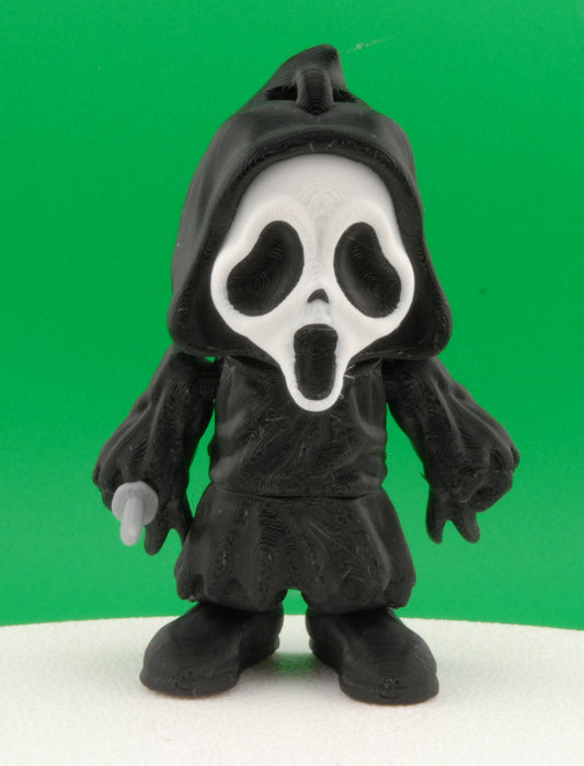 Ghostface Figure – Scream Horror Articulated Collectible | 3D Printed Slasher Toy | Ghostface Keychain or Halloween Figurine