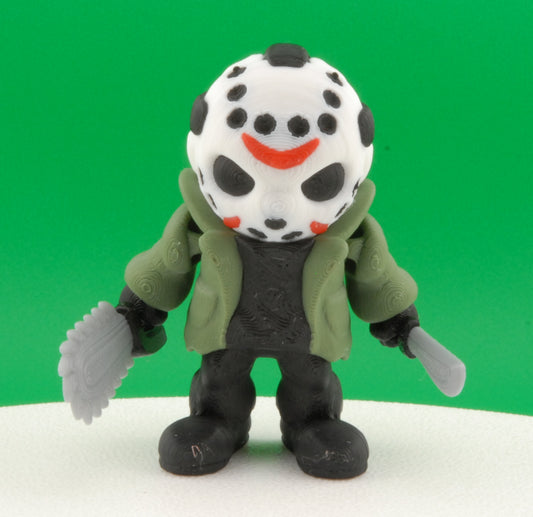 Jason Voorhees Figure – Friday the 13th Articulated Horror Collectible | 3D Printed Slasher Toy | Jason Keychain with Machete