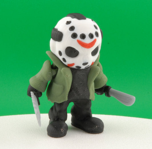 Jason Voorhees Figure – Friday the 13th Articulated Horror Collectible | 3D Printed Slasher Toy | Jason Keychain with Machete