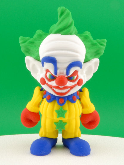 Killer Klown Figure – Articulated Horror Movie Collectible | 3D Printed Creepy Clown Toy | Killer Klowns from Outer Space Keychain