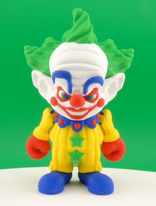 Killer Klown Figure – Articulated Horror Movie Collectible | 3D Printed Creepy Clown Toy | Killer Klowns from Outer Space Keychain
