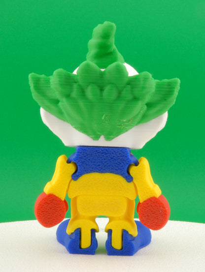 Killer Klown Figure – Articulated Horror Movie Collectible | 3D Printed Creepy Clown Toy | Killer Klowns from Outer Space Keychain