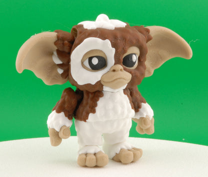 Gizmo Figure – Gremlins Articulated Collectible | 3D Printed Horror Comedy Toy | Gizmo Keychain or Classic 80s Movie Figurine