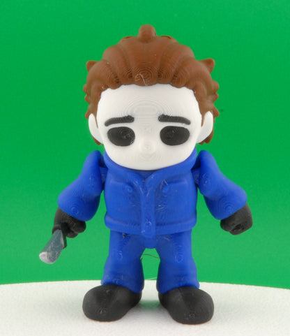 Michael Myers Figure – Halloween Movie Articulated Horror Collectible | 3D Printed Slasher Toy | Michael Myers Keychain Figurine