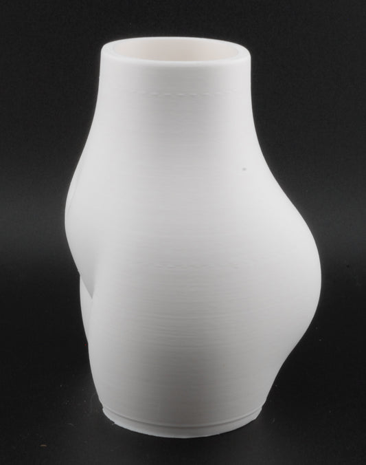 Curvy Female Body Planter – 3D Printed Erotic Plant Pot | Nude Woman Planter (6") in Black or White