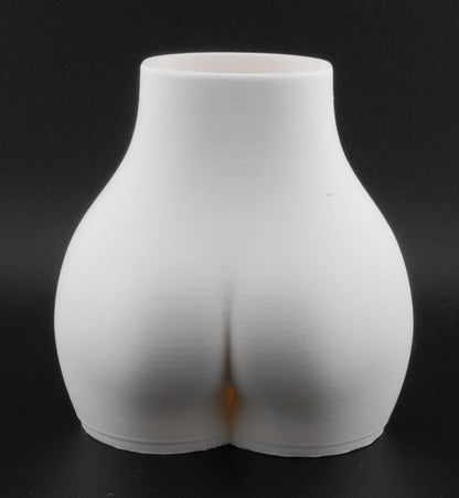 Curvy Female Body Planter – 3D Printed Erotic Plant Pot | Nude Woman Planter (6") in Black or White