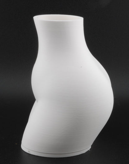 Curvy Woman Body Planter – 3D Printed Nude Female Planter | Erotic Adult Plant Pot (6") in Black or White