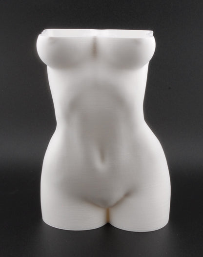 Female Torso Body Planter – 3D Printed Nude Woman Plant Pot | Erotic Modern Decor in Black or White